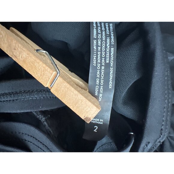 Torrid Black Ruffle Ruched One-Piece Swimsuit Size 2X plus slimming - Picture 5 of 8